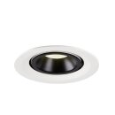 SLV 1005969 Numinos Gimble M Deckeneinbauleuchte Weiß/Schwarz 4000K 40° 9,5cm