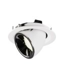 SLV 1005971 Numinos Gimble M Deckeneinbauleuchte Weiß/Chrom 4000K 40° 9,5cm