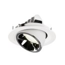 SLV 1005974 Numinos Gimble M Deckeneinbauleuchte Weiß/Chrom 4000K 55° 9,5cm