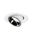 SLV 1005974 Numinos Gimble M Deckeneinbauleuchte Weiß/Chrom 4000K 55° 9,5cm