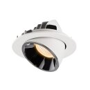 SLV 1005989 Numinos Gimble L Deckeneinbauleuchte Weiß/Chrom 2700K 40° 11,5cm