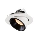 SLV 1005990 Numinos Gimble L Deckeneinbauleuchte Weiß/Schwarz 2700K 55° 11,5cm
