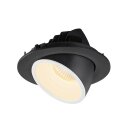 SLV 1005994 Numinos Gimble L Deckeneinbauleuchte Schwarz/Weiß 3000K 20° 11,5cm