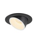 SLV 1005994 Numinos Gimble L Deckeneinbauleuchte Schwarz/Weiß 3000K 20° 11,5cm