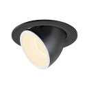 SLV 1005997 Numinos Gimble L Deckeneinbauleuchte Schwarz/Weiß 3000K 40° 11,5cm