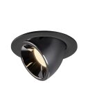 SLV 1005998 Numinos Gimble L Deckeneinbauleuchte Schwarz/Chrom 3000K 40° 11,5cm