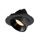 SLV 1005999 Numinos Gimble L Deckeneinbauleuchte Schwarz 3000K 55° 11,5cm