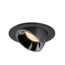 SLV 1006001 Numinos Gimble L Deckeneinbauleuchte Schwarz/Chrom 3000K 55° 11,5cm