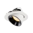 SLV 1006007 Numinos Gimble L Deckeneinbauleuchte Weiß/Chrom 3000K 40° 11,5cm
