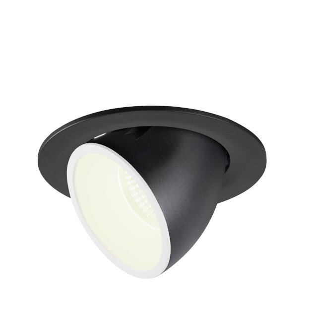 SLV 1006012 Numinos Gimble L Deckeneinbauleuchte Schwarz/Weiß 4000K 20° 11,5cm