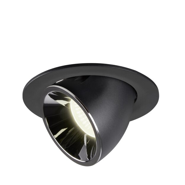SLV 1006013 Numinos Gimble L Deckeneinbauleuchte Schwarz/Chrom 4000K 20° 11,5cm