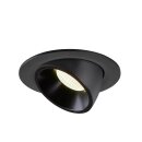 SLV 1006017 Numinos Gimble L Deckeneinbauleuchte Schwarz 4000K 55° 11,5cm