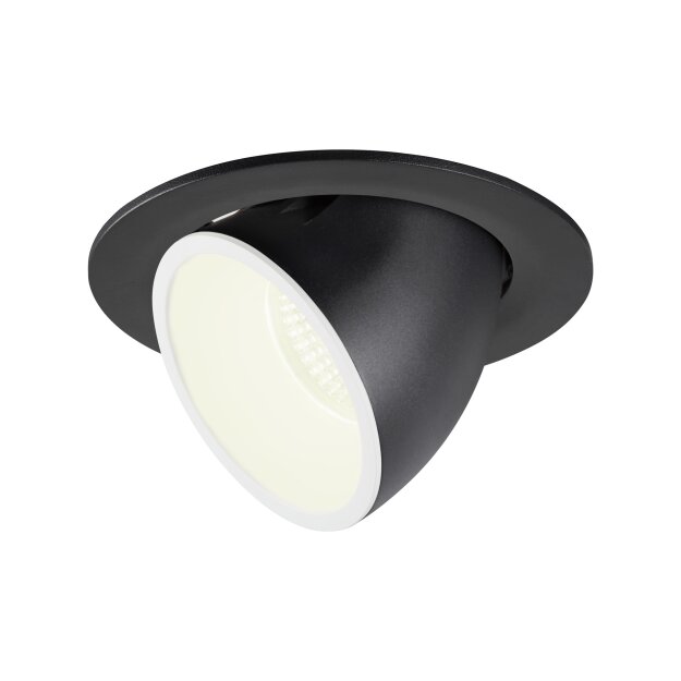 SLV 1006018 Numinos Gimble L Deckeneinbauleuchte Schwarz/Weiß 4000K 55° 11,5cm