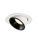 SLV 1006020 Numinos Gimble L Deckeneinbauleuchte Weiß/Schwarz 4000K 20° 11,5cm