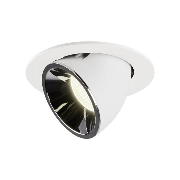 SLV 1006022 Numinos Gimble L Deckeneinbauleuchte Weiß/Chrom 4000K 20° 11,5cm