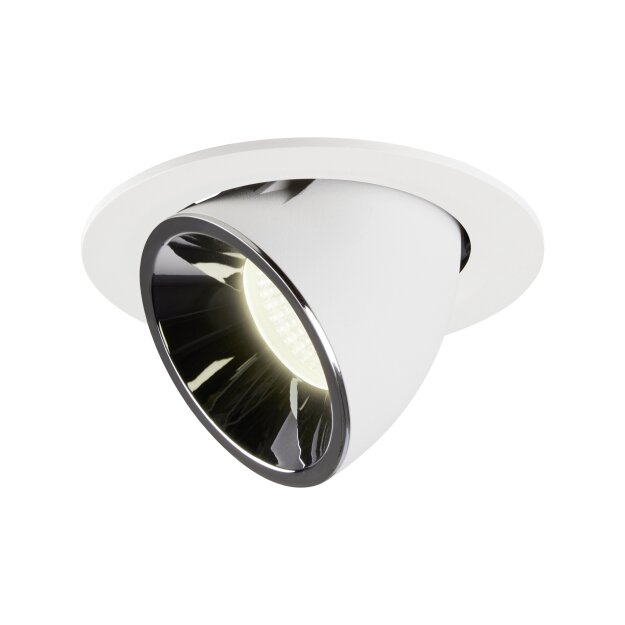 SLV 1006025 Numinos Gimble L Deckeneinbauleuchte Weiß/Chrom 4000K 40° 11,5cm