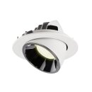 SLV 1006025 Numinos Gimble L Deckeneinbauleuchte Weiß/Chrom 4000K 40° 11,5cm