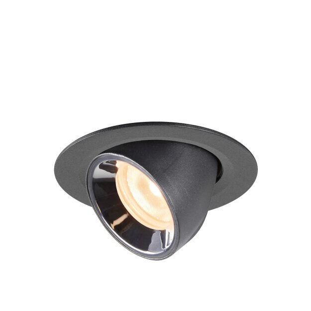 SLV 1005815 Numinos Gimble XS Deckeneinbauleuchte Schwarz/Chrom 2700K 20° 5,7cm