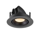SLV 1005816 Numinos Gimble XS Deckeneinbauleuchte Schwarz 2700K 40° 5,7cm