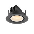 SLV 1005820 Numinos Gimble XS Deckeneinbauleuchte Schwarz/Weiß 2700K 55° 5,7cm