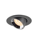 SLV 1005821 Numinos Gimble XS Deckeneinbauleuchte Schwarz/Chrom 2700K 55° 5,7cm