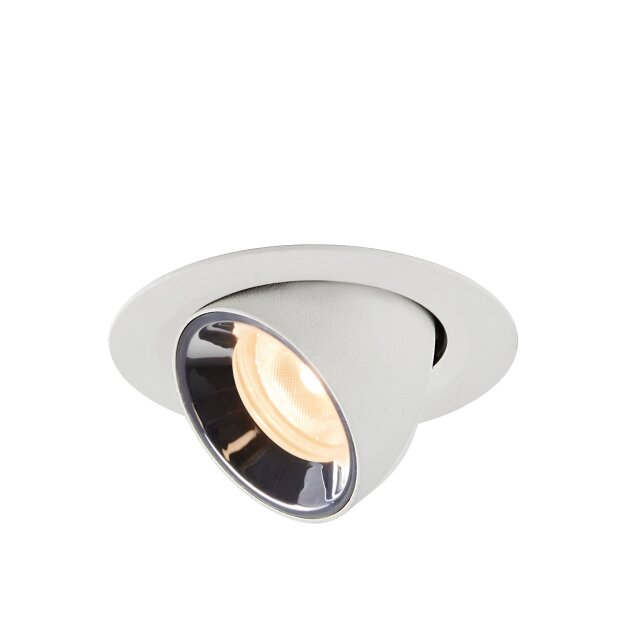 SLV 1005824 Numinos Gimble XS Deckeneinbauleuchte Weiß/Chrom 2700K 20° 5,7cm
