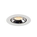 SLV 1005830 Numinos Gimble XS Deckeneinbauleuchte Weiß/Chrom 2700K 55° 5,7cm