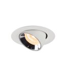 SLV 1005830 Numinos Gimble XS Deckeneinbauleuchte Weiß/Chrom 2700K 55° 5,7cm