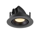 SLV 1005831 Numinos Gimble XS Deckeneinbauleuchte Schwarz 3000K 20° 5,7cm