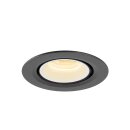 SLV 1005832 Numinos Gimble XS Deckeneinbauleuchte Schwarz/Weiß 3000K 20° 5,7cm
