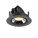 SLV 1005836 Numinos Gimble XS Deckeneinbauleuchte Schwarz/Chrom 3000K 40° 5,7cm