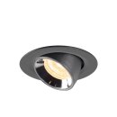 SLV 1005836 Numinos Gimble XS Deckeneinbauleuchte Schwarz/Chrom 3000K 40° 5,7cm