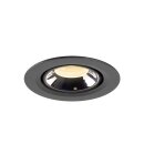 SLV 1005839 Numinos Gimble XS Deckeneinbauleuchte Schwarz/Chrom 3000K 55° 5,7cm