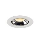 SLV 1005842 Numinos Gimble XS Deckeneinbauleuchte Weiß/Chrom 3000K 20° 5,7cm
