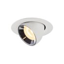 SLV 1005845 Numinos Gimble XS Deckeneinbauleuchte Weiß/Chrom 3000K 40° 5,7cm