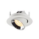 SLV 1005845 Numinos Gimble XS Deckeneinbauleuchte Weiß/Chrom 3000K 40° 5,7cm
