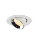 SLV 1005848 Numinos Gimble XS Deckeneinbauleuchte Weiß/Chrom 3000K 55° 5,7cm
