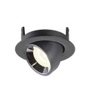 SLV 1005851 Numinos Gimble XS Deckeneinbauleuchte Schwarz/Chrom 4000K 20° 5,7cm