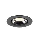 SLV 1005854 Numinos Gimble XS Deckeneinbauleuchte Schwarz/Chrom 4000K 40° 5,7cm