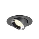SLV 1005854 Numinos Gimble XS Deckeneinbauleuchte Schwarz/Chrom 4000K 40° 5,7cm