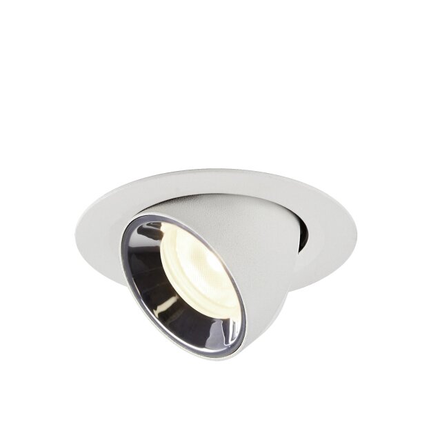 SLV 1005860 Numinos Gimble XS Deckeneinbauleuchte Weiß/Chrom 4000K 20° 5,7cm