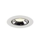 SLV 1005860 Numinos Gimble XS Deckeneinbauleuchte Weiß/Chrom 4000K 20° 5,7cm