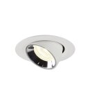 SLV 1005860 Numinos Gimble XS Deckeneinbauleuchte Weiß/Chrom 4000K 20° 5,7cm