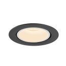 SLV 1006030 Numinos Gimble XL Deckeneinbauleuchte Schwarz/Weiß 2700K 20° 13,5cm
