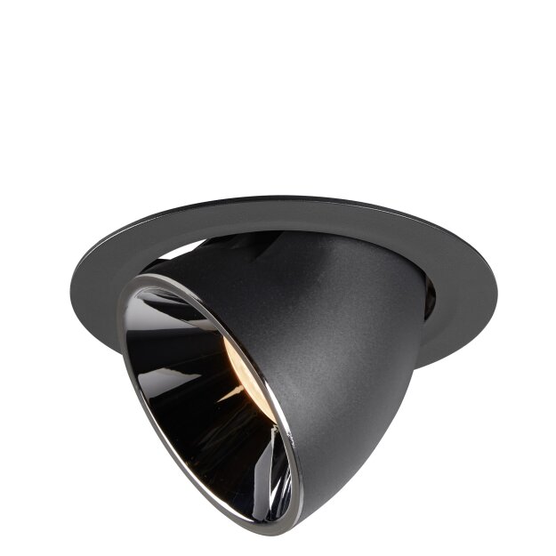 SLV 1006031 Numinos Gimble XL Deckeneinbauleuchte Schwarz/Chrom 2700K 20° 13,5cm