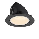 SLV 1006033 Numinos Gimble XL Deckeneinbauleuchte Schwarz/Weiß 2700K 40° 13,5cm