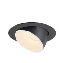 SLV 1006033 Numinos Gimble XL Deckeneinbauleuchte Schwarz/Weiß 2700K 40° 13,5cm