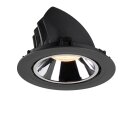 SLV 1006034 Numinos Gimble XL Deckeneinbauleuchte Schwarz/Chrom 2700K 40° 13,5cm