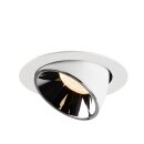SLV 1006046 Numinos Gimble XL Deckeneinbauleuchte Weiß/Chrom 2700K 55° 13,5cm