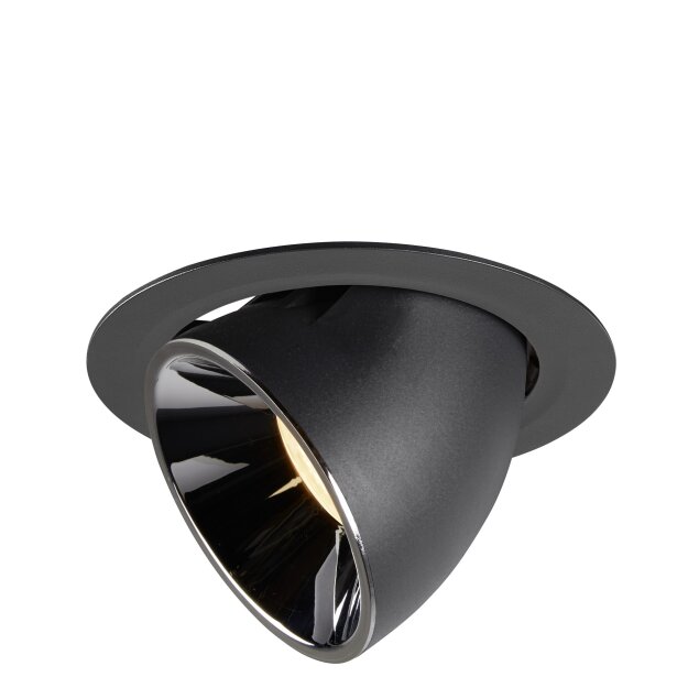 SLV 1006049 Numinos Gimble XL Deckeneinbauleuchte Schwarz/Chrom 3000K 20° 13,5cm